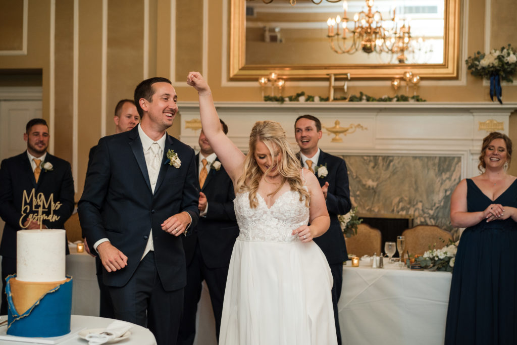 Bride and Groom dancing during their Grand Entrance at their Reception.